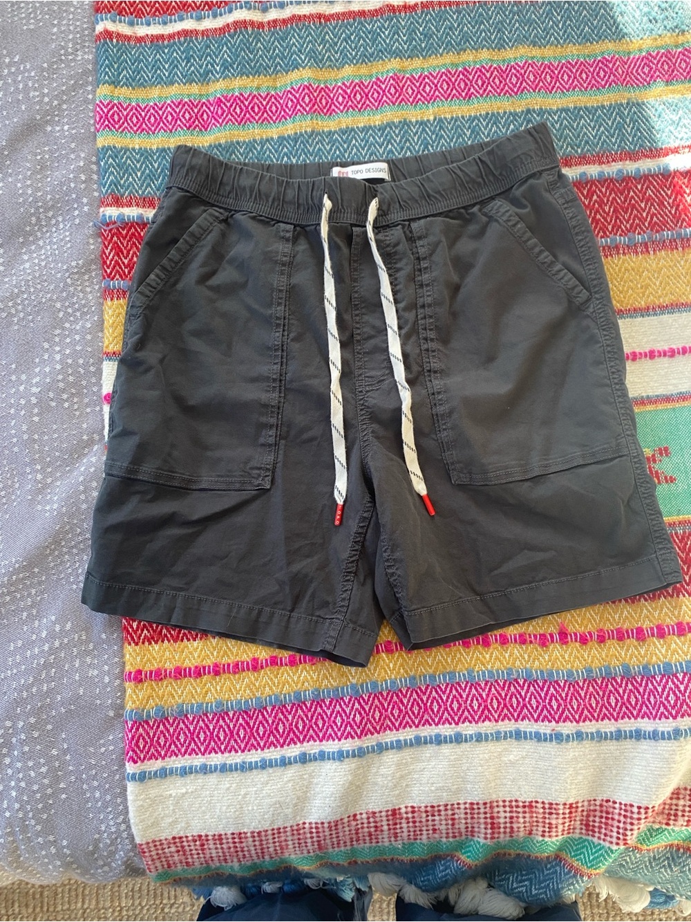 Topo Designs Cargo Shorts Men’s Size Medium Black Outdoor Hiking